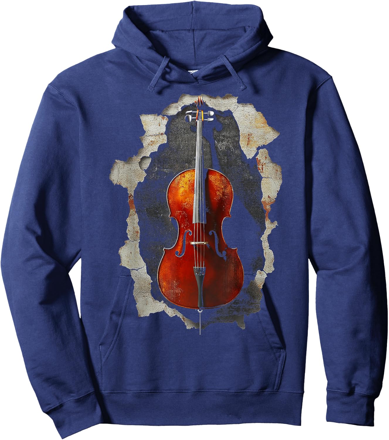 Cello Music Instrument Graphic Art Cello Hoodie - Hoodie | Navy