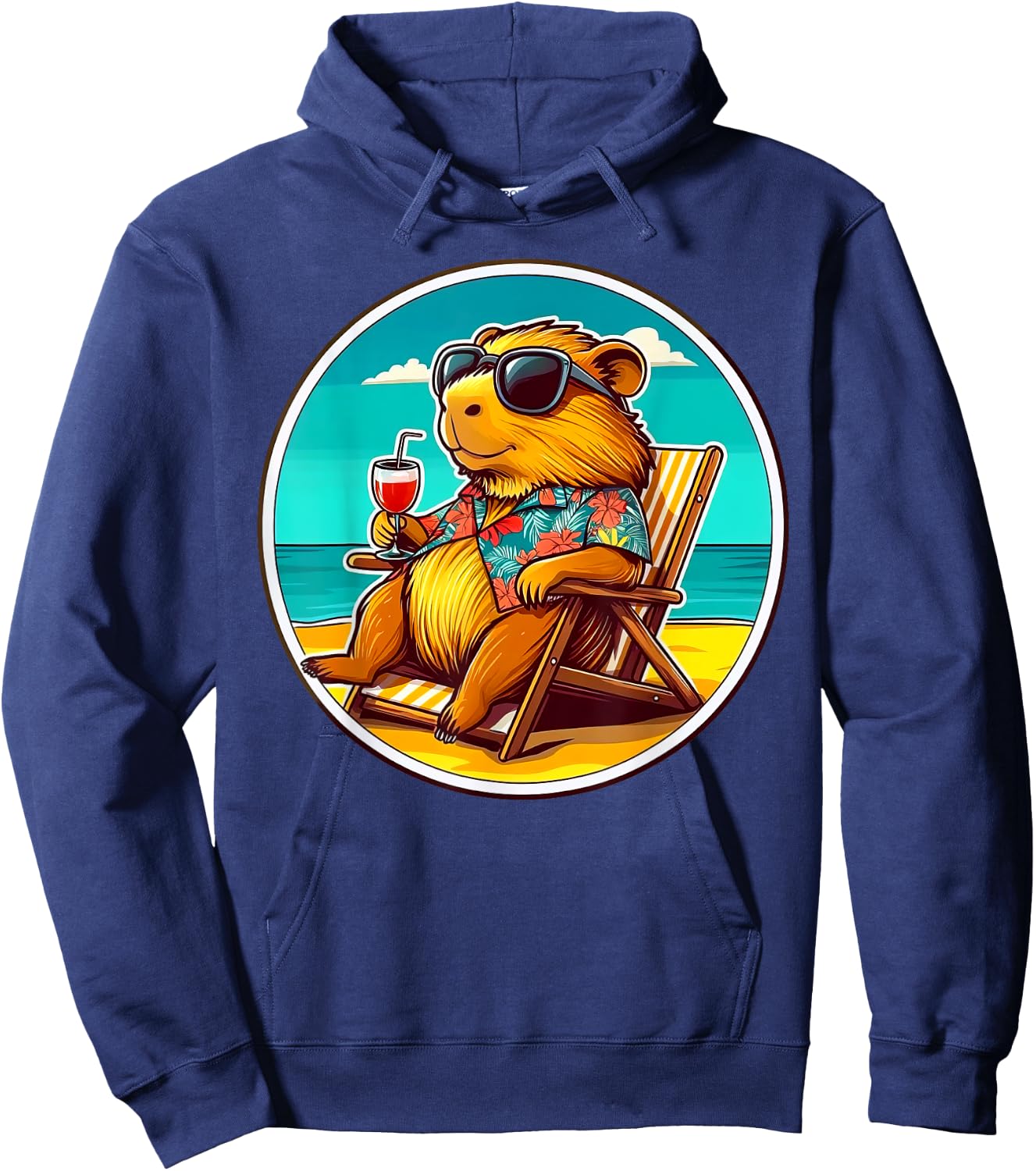 Cool Capybara Funny Capy Lover Men Women Teen Boys Kids Hoodie - Hoodie | Navy