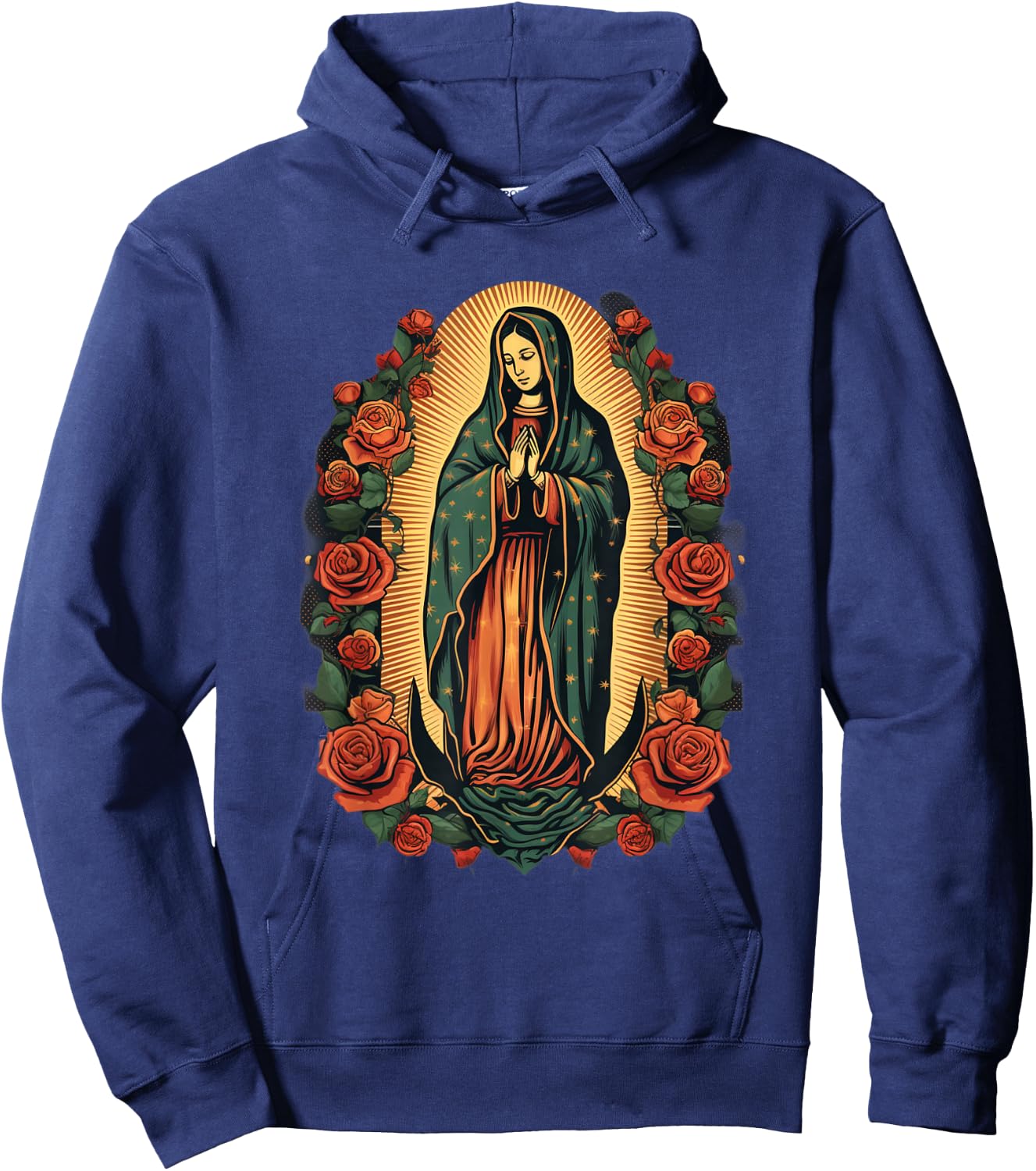 Our Lady Saint Mary Of Guadalupe Virgin Mary Powerful Symbol Hoodie - Hoodie | Navy