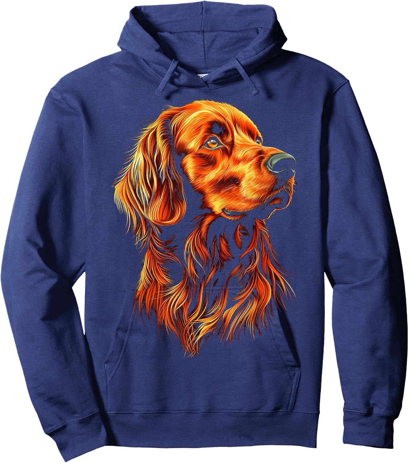Irish Setter Dog Graphic Pet Art Irish Setter Hoodie - Hoodie | Navy