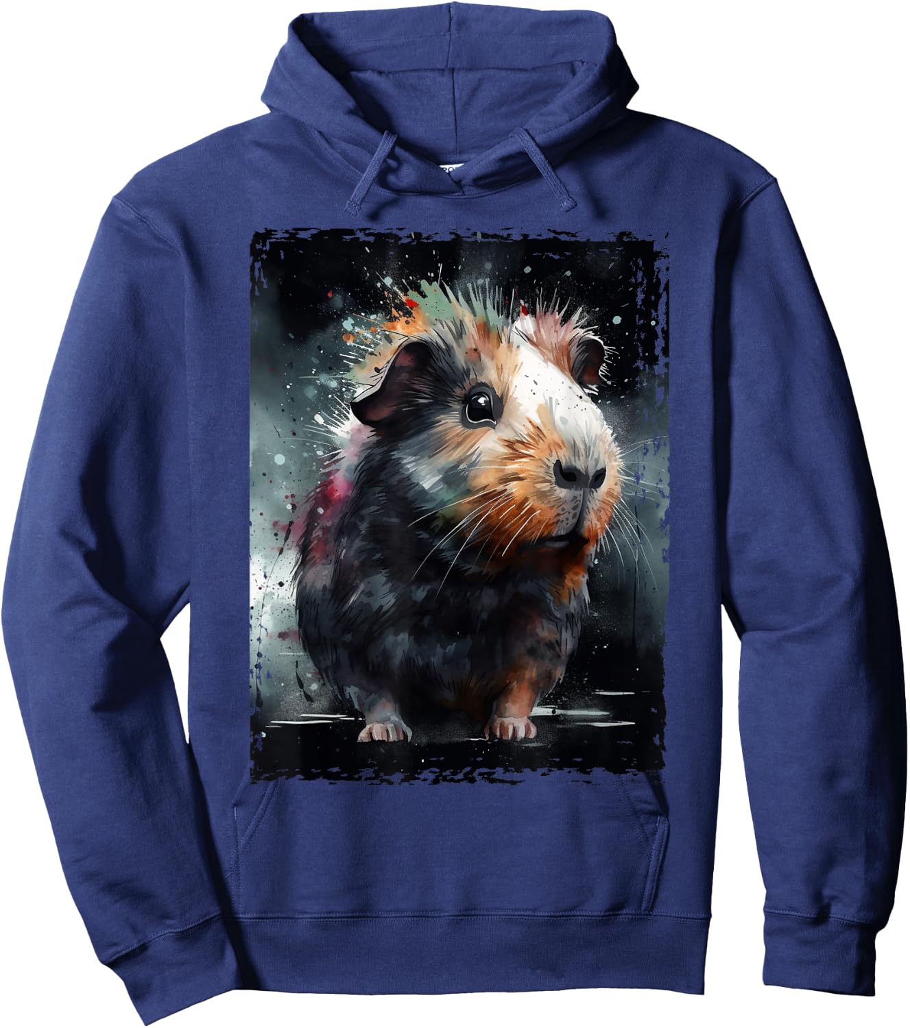 Guinea Pig Shirt Furry Potato Watercolor Guinea Pig Funny Hoodie - Hoodie | Navy