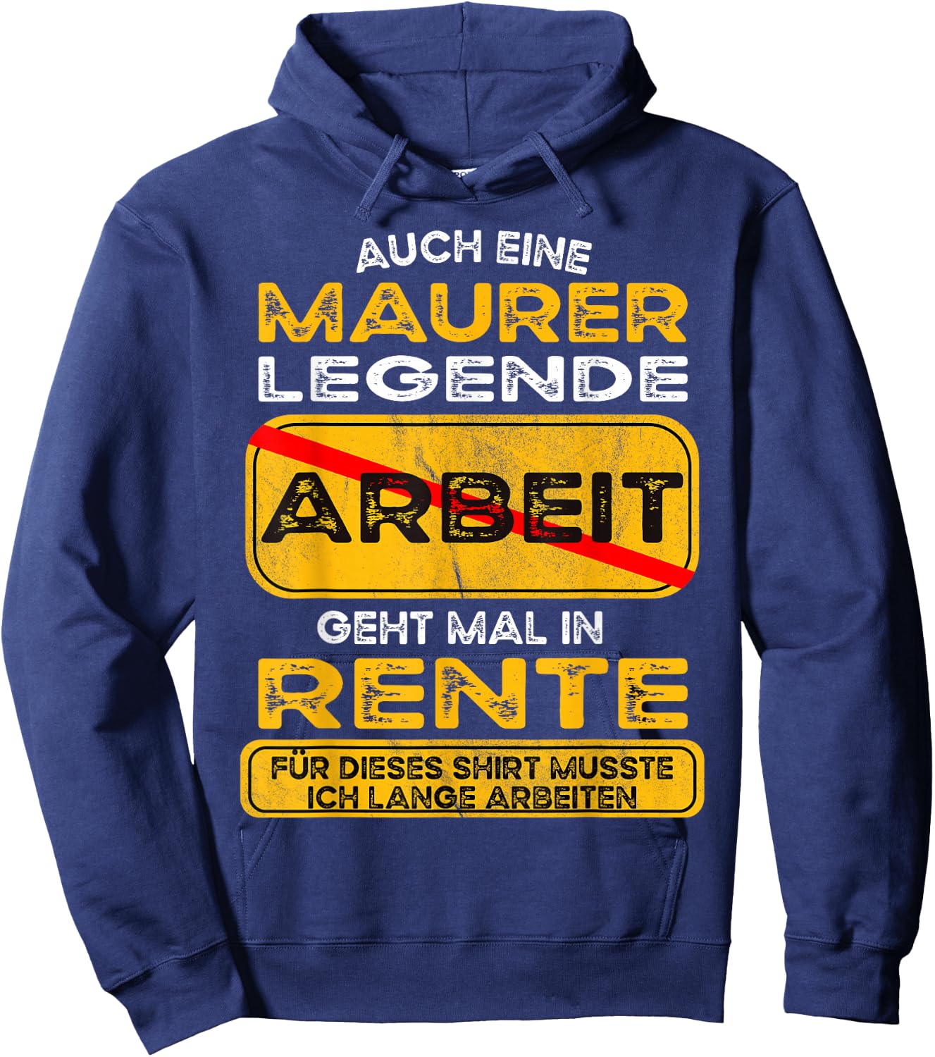 Maurer lustiges Rente Pension Ruhestand Rentner Hoodie - Hoodie | Navy