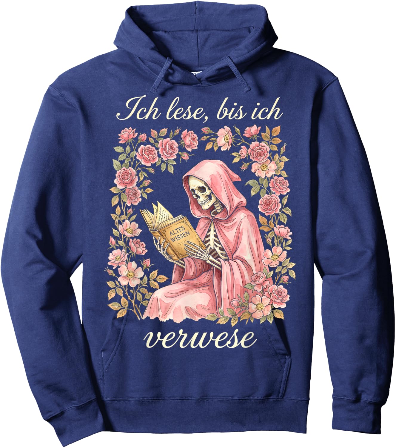 Ich lese bis ich verwese Bücherwurm Lesen Hoodie - Hoodie | Navy
