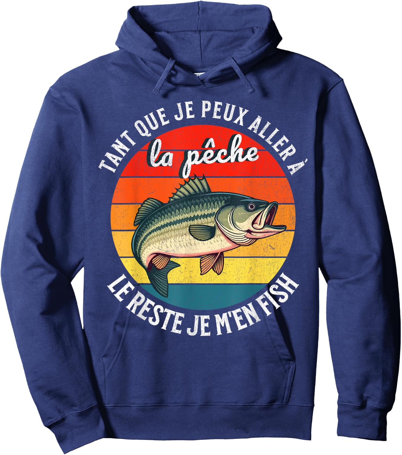 Fishing The Rest I M'en Fish For Fisherman , Black, S Hoodie - Hoodie | Navy