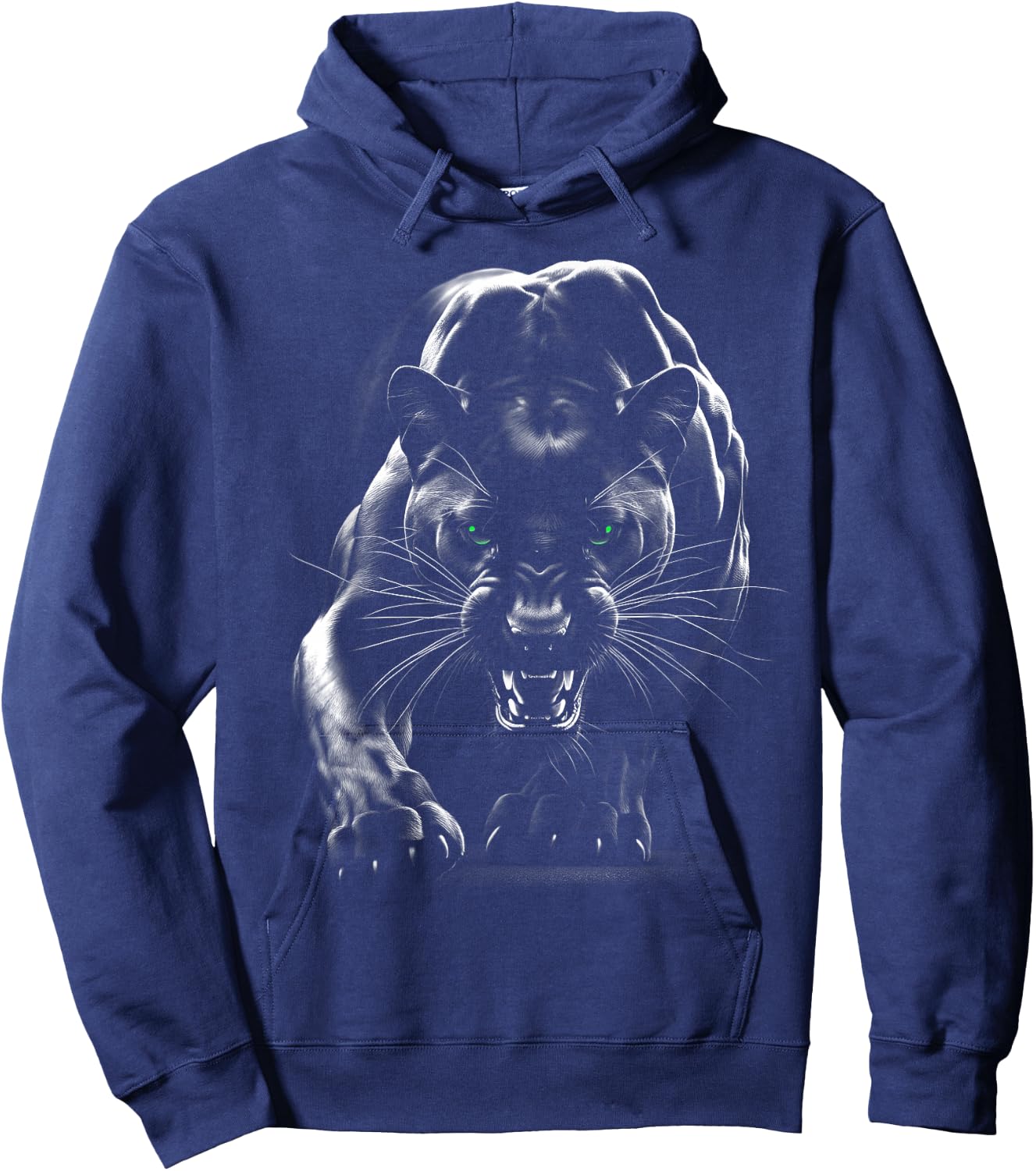 Majestic Panther with Green Eyes Hoodie - Hoodie | Navy