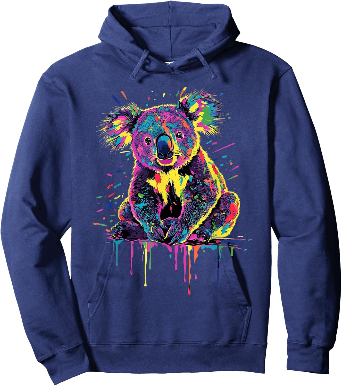 Koala Lovers Colorful Splash Art Koala Hoodie - Hoodie | Navy
