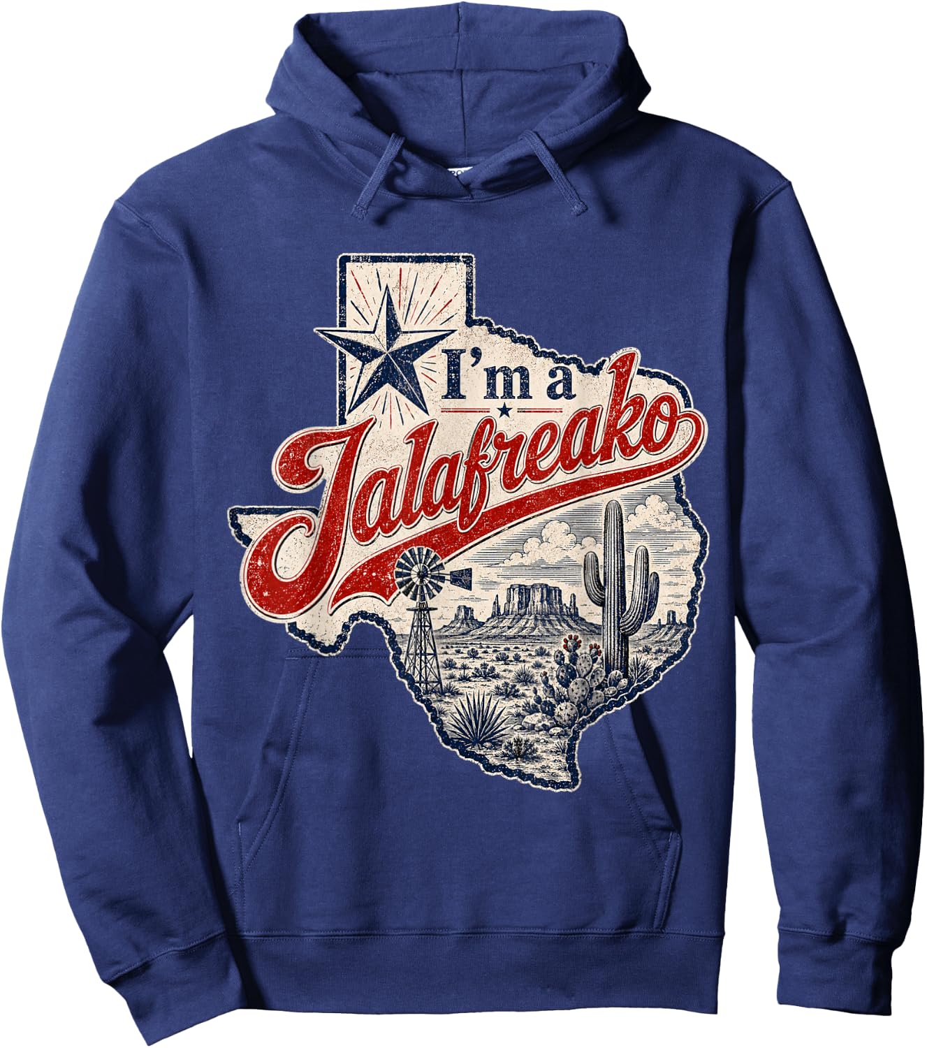 Talafreako Texas Pride Patriotic American Flag 4th of July Hoodie - Hoodie | Navy
