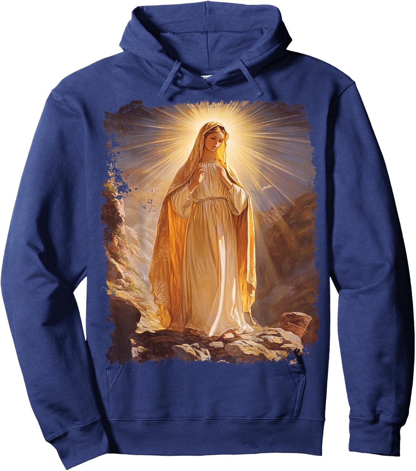 The Virgin Mary Christian Church Religion Women's Hoodie - Hoodie | Navy
