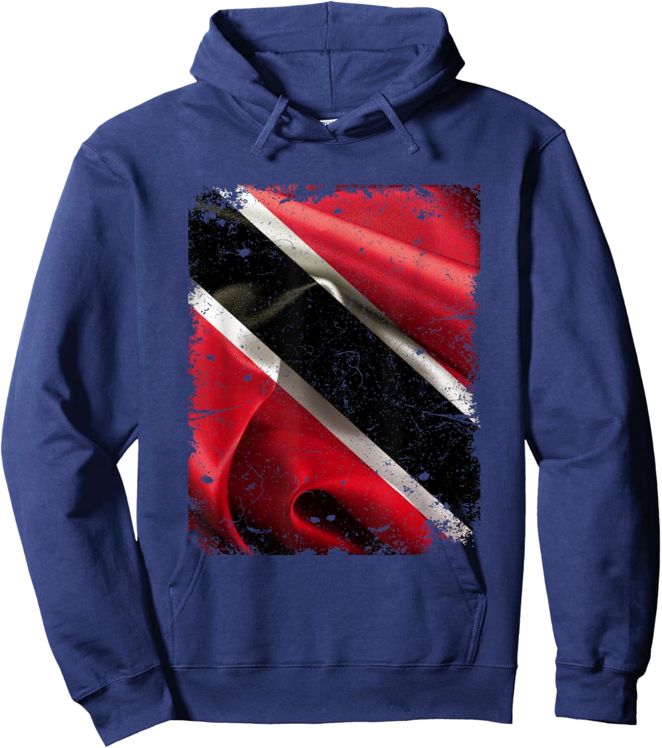 Trinidad and Tobago grunge flag soca t shirt trini Hoodie - Hoodie | Navy