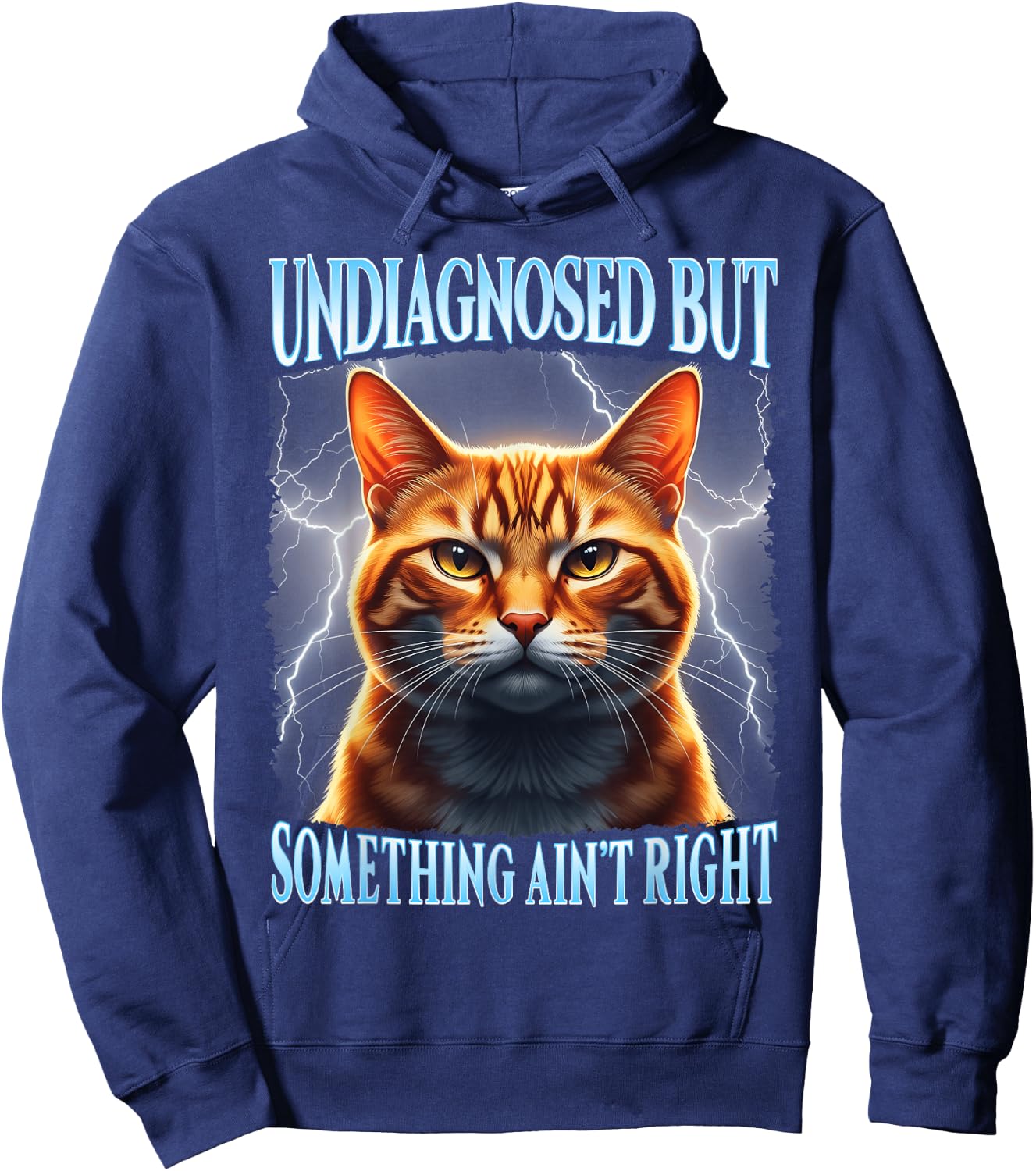 Undiagnosed But Something Aint Right Bootleg Aesthetic Hoodie - Hoodie | Navy