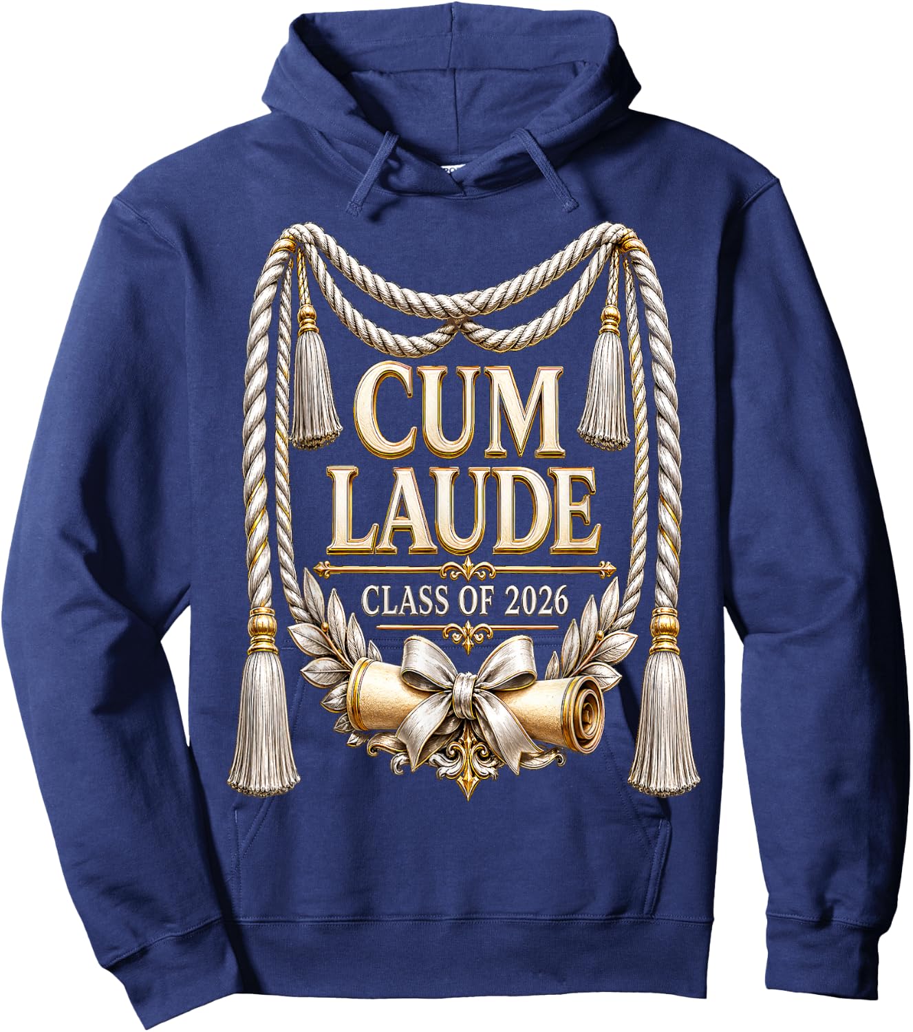 Cum Laude Graduate Class of 2026 Graduation Honors Design Hoodie - Hoodie | Navy