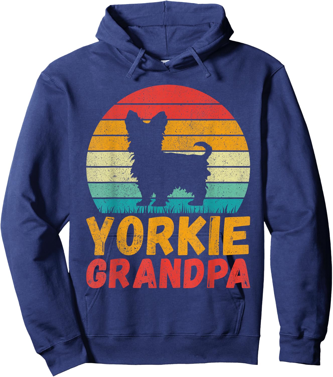 Yorkie Grandpa Hoodie - Hoodie | Navy