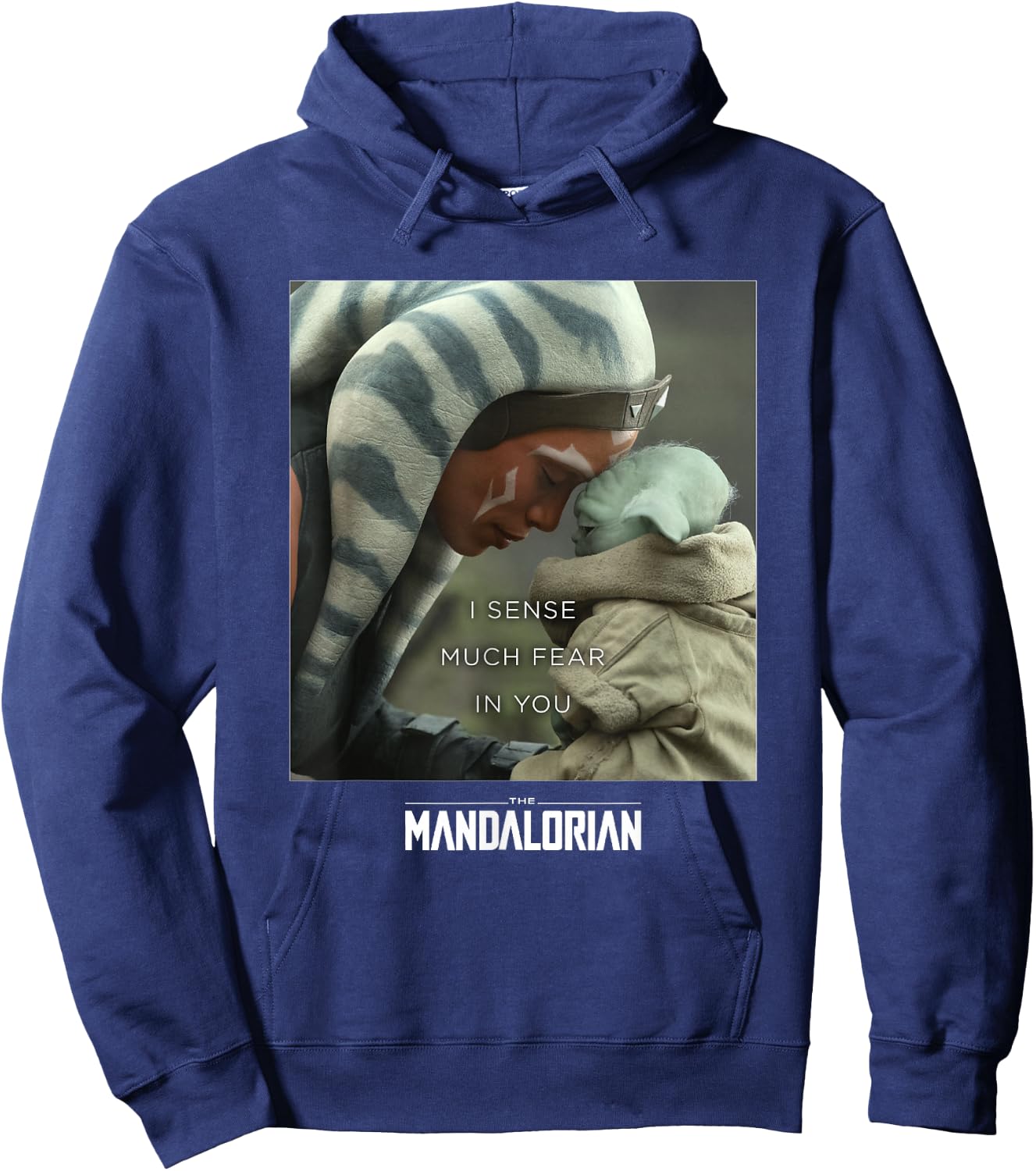 Star Wars: The Mandalorian Ahsoka & The Child I Sense Fear Hoodie - Hoodie | Navy