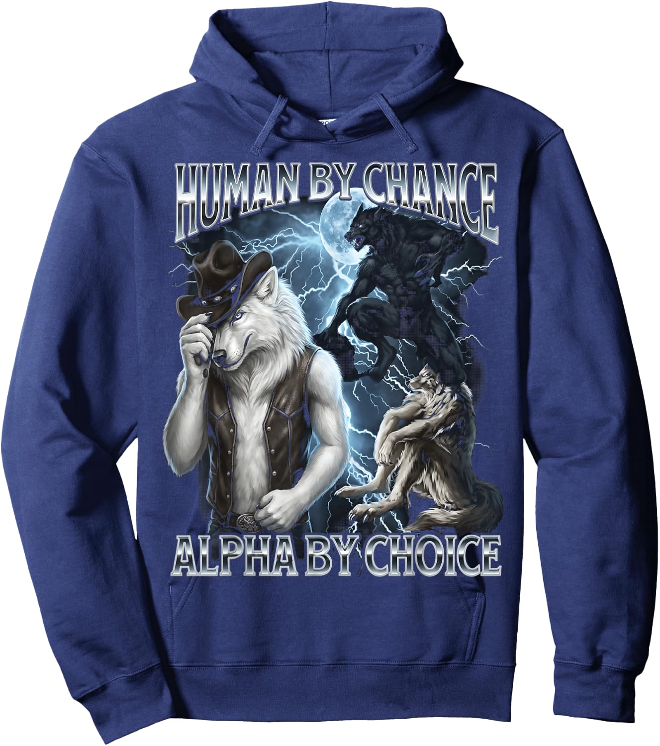 Human By Chance Alpha By Choice Hoodie - Hoodie | Navy