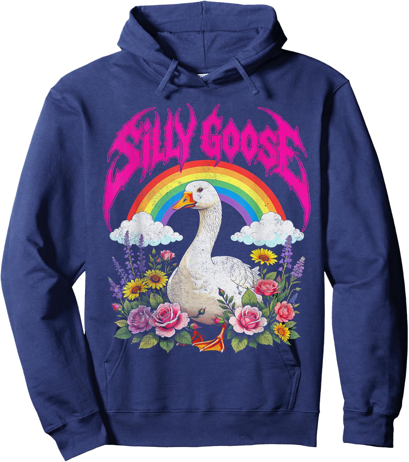 Silly Goose Heavy Metal Hoodie - Hoodie | Navy