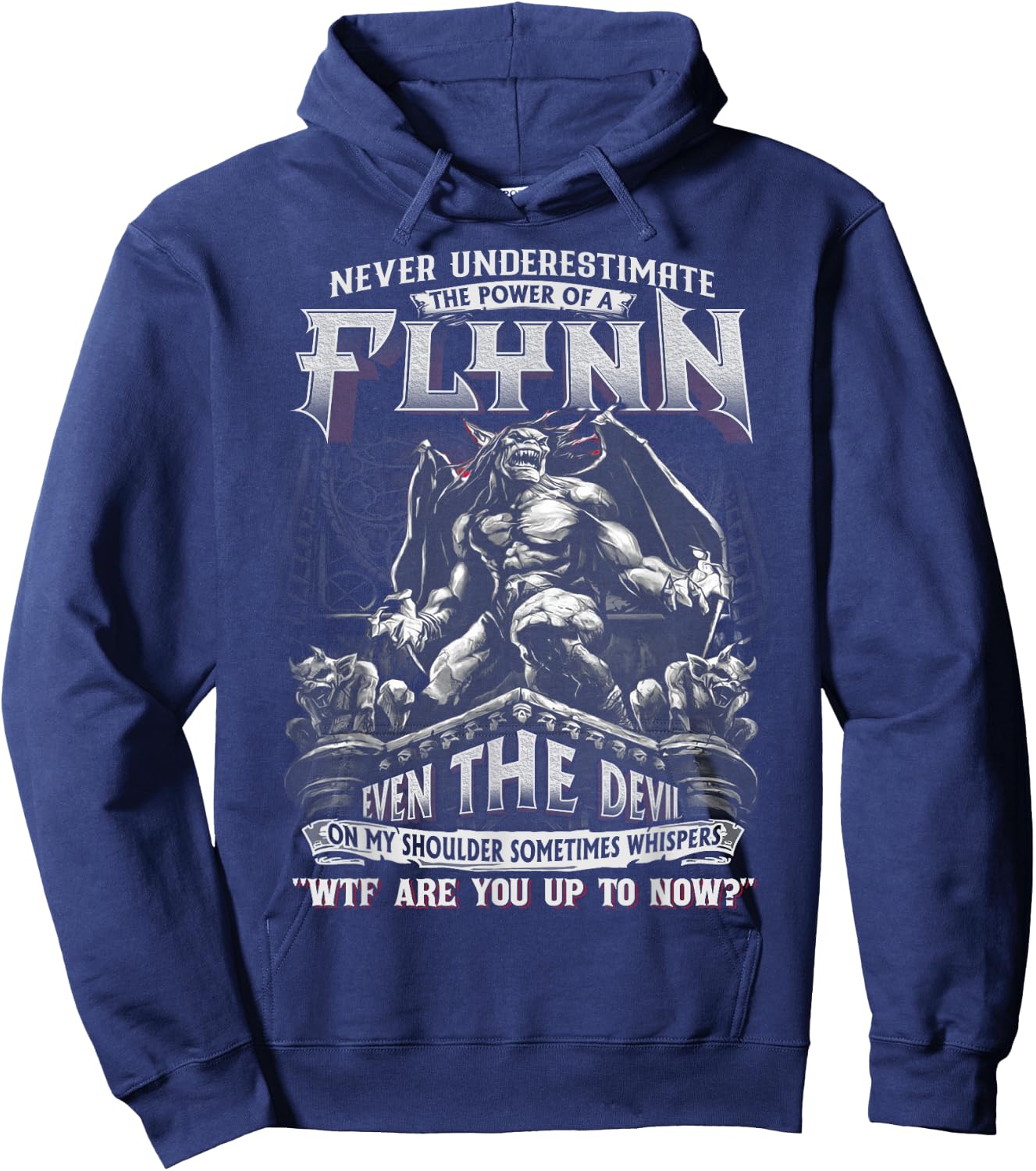 Flynn - Never Underestimate The Power Of A Flynn Hoodie - Hoodie | Navy