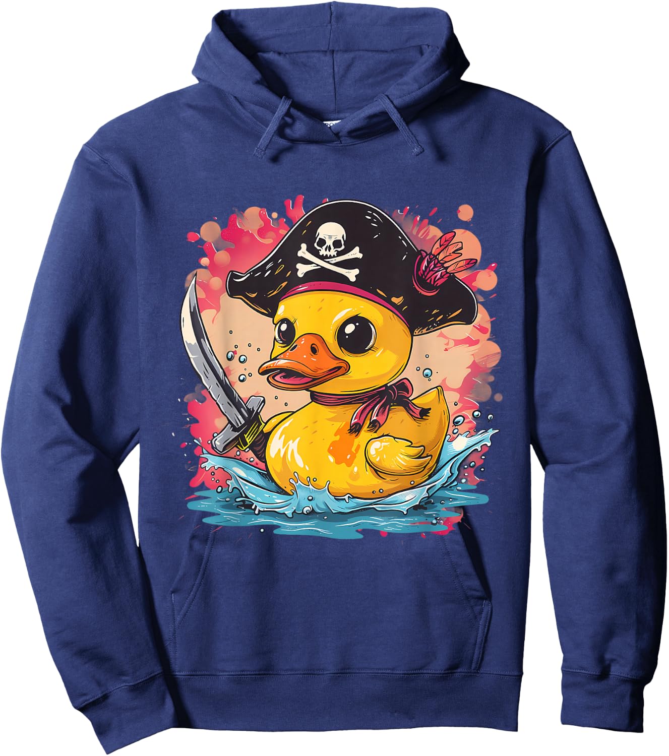 Rubber Duck Pirate Funny Rubber Duck Captain Rubber Duckie Hoodie - Hoodie | Navy