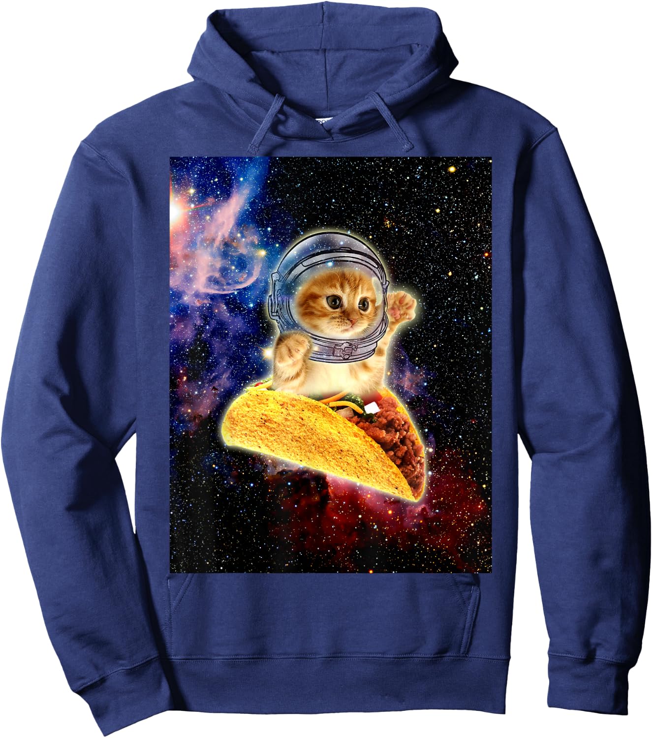 Crazy Space Taco Cat Funny v2 Hoodie - Hoodie | Navy