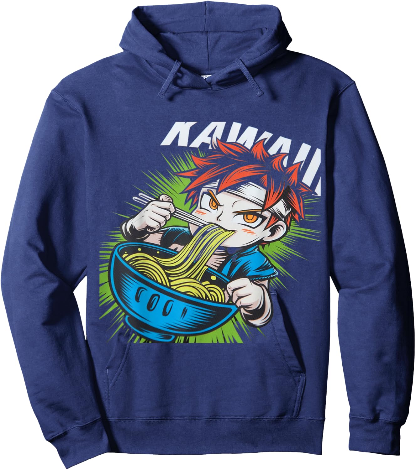 Cool Cute Ramen Shirt Ramen Food Wars Anime Design Hoodie - Hoodie | Navy