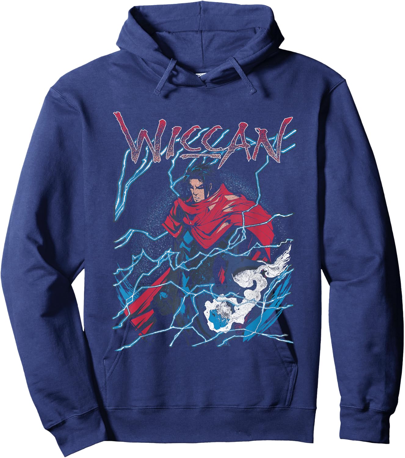 Marvel Universe Classic We Get Wiccan Retro Big Chest Poster Hoodie - Hoodie | Navy