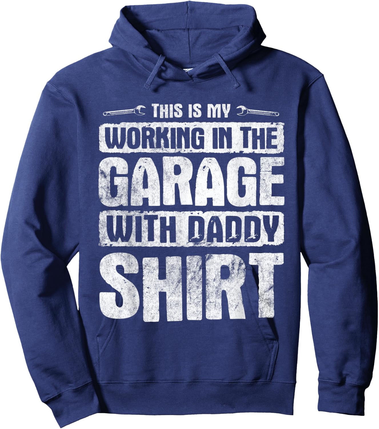 Car Mechanic Working In The Garage With Daddy Hoodie - Hoodie | Navy