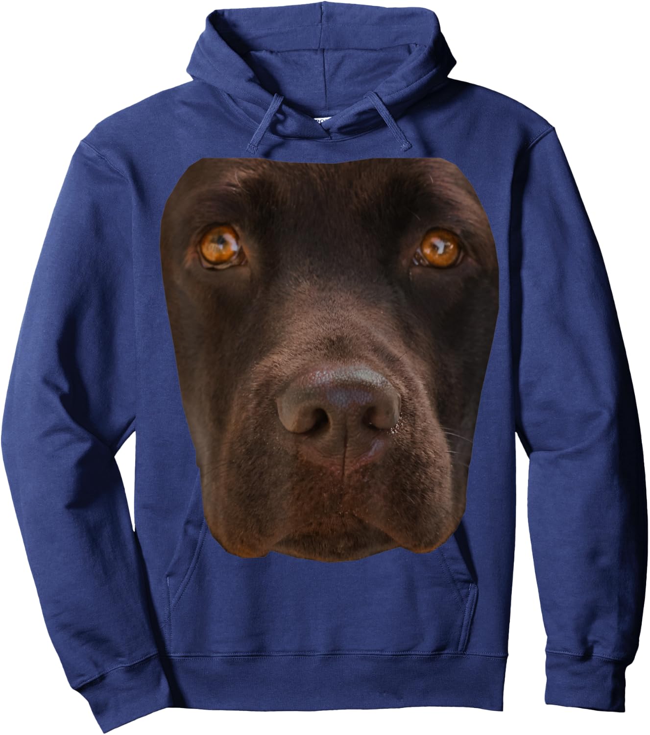 Chocolate Lab Lovers Dark Brown Dog Face Costume Women Kids Hoodie - Hoodie | Navy