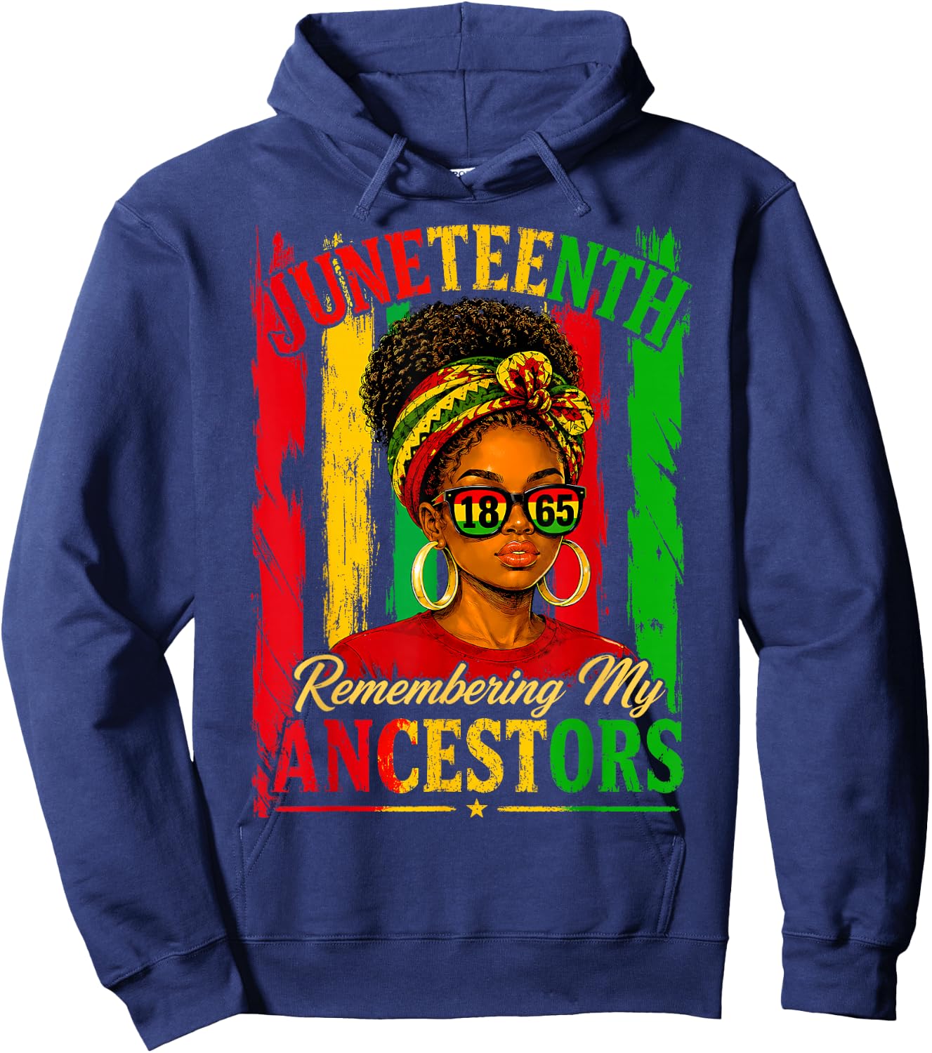Juneteenth Remembering My Ancestors Black Women Juneteenth Hoodie - Hoodie | Navy