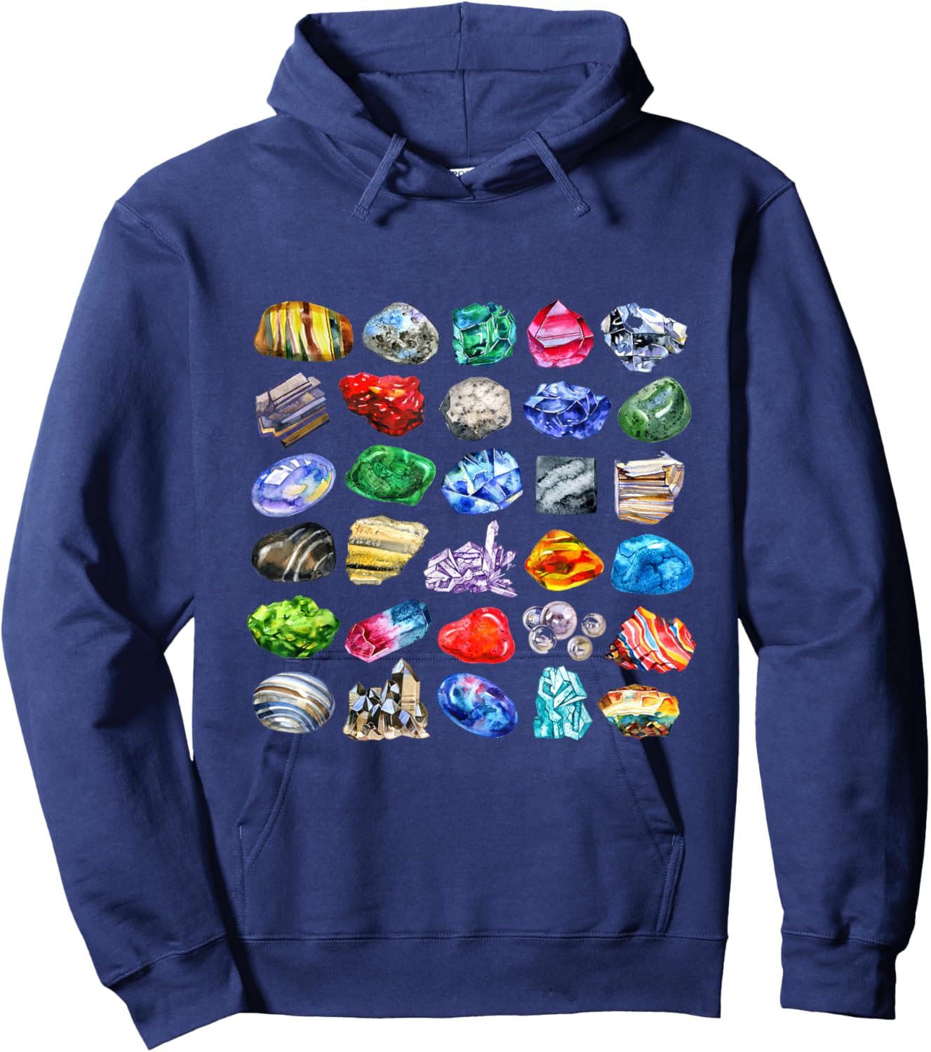 Minerals Gems and Crystals Rock Collecting Hoodie - Hoodie | Navy
