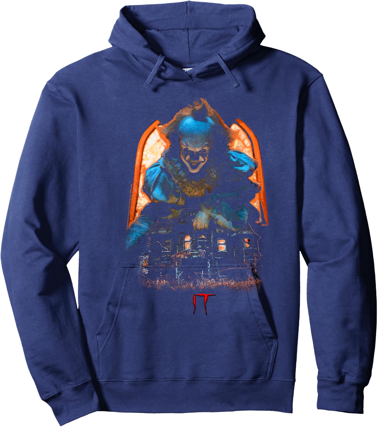 IT Pennywise Halloween Scary Poster Hoodie - Hoodie | Navy
