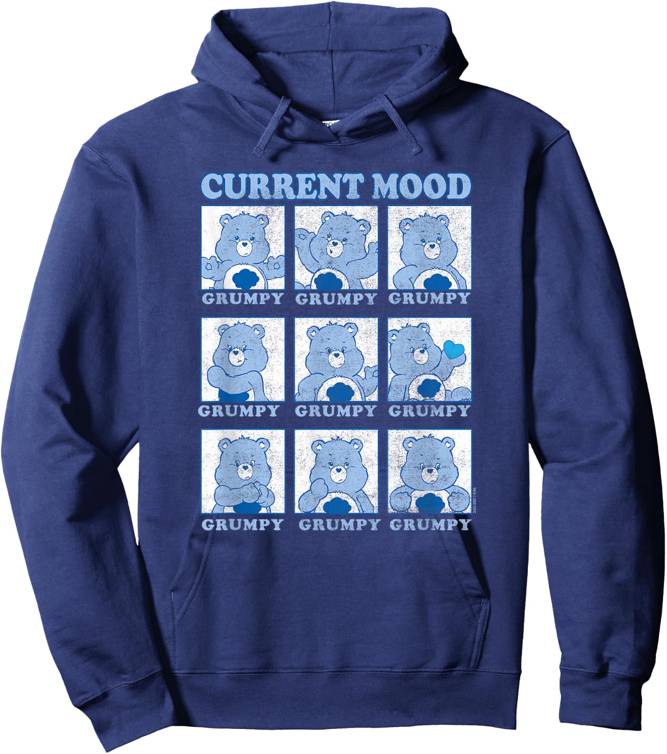 Care Bears Grumpy Bear Current Mood Emotions Box Up Hoodie - Hoodie | Navy