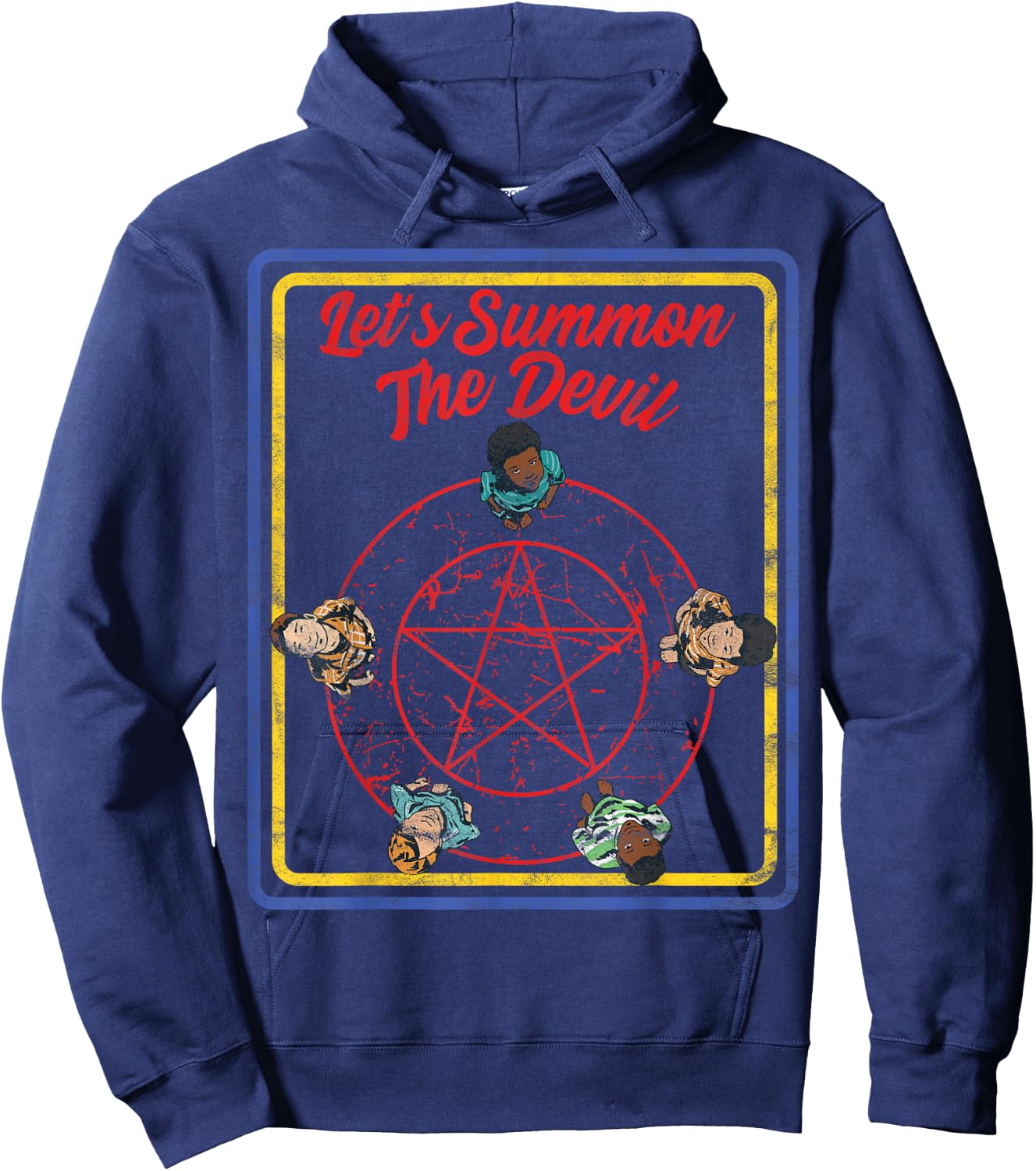 Vintage Child Game Horror - Let's Summon The Devil Schwarz S Hoodie - Hoodie | Navy