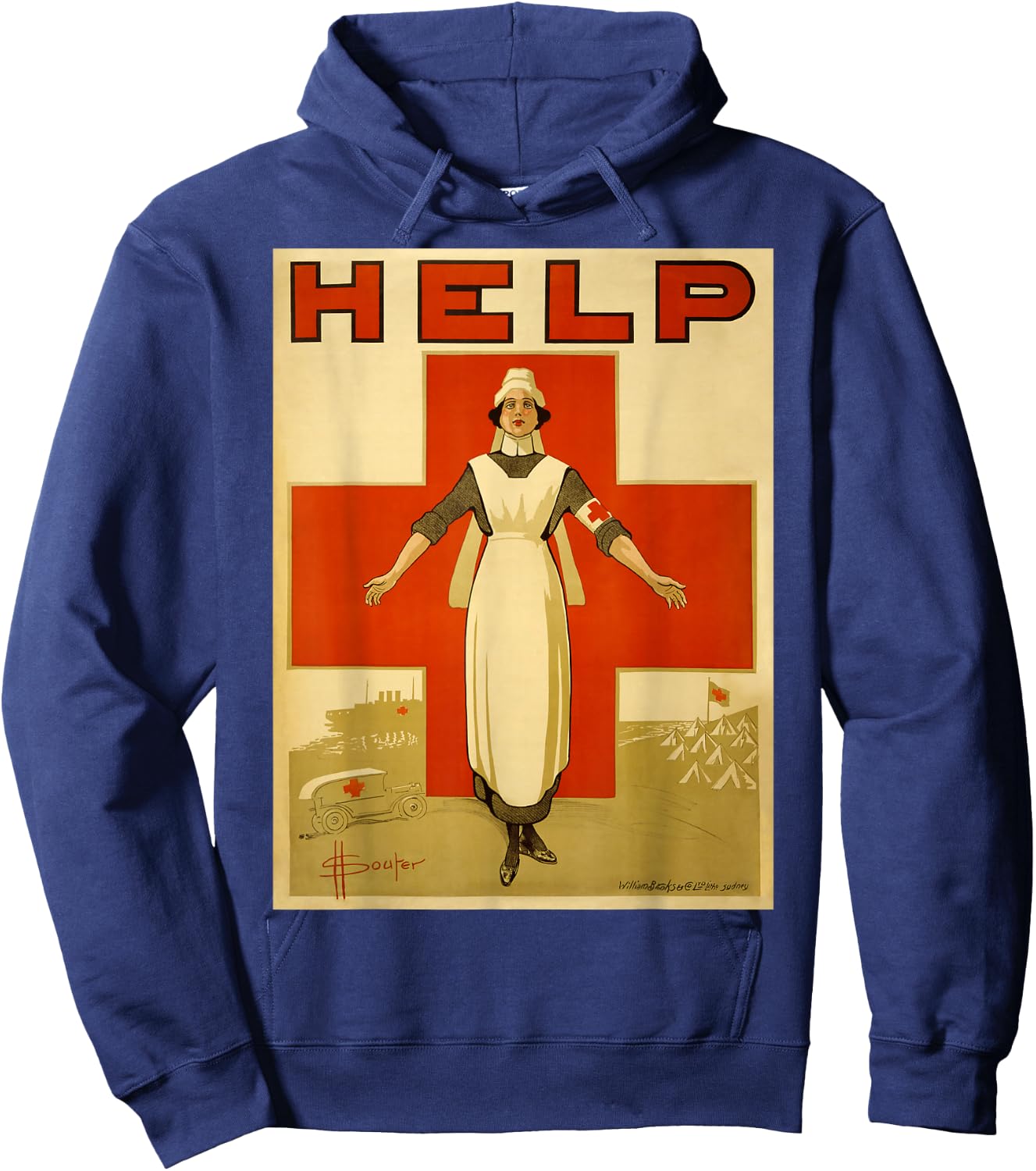 Vintage Poster - Rotes Kreuz Retro Hoodie - Hoodie | Navy