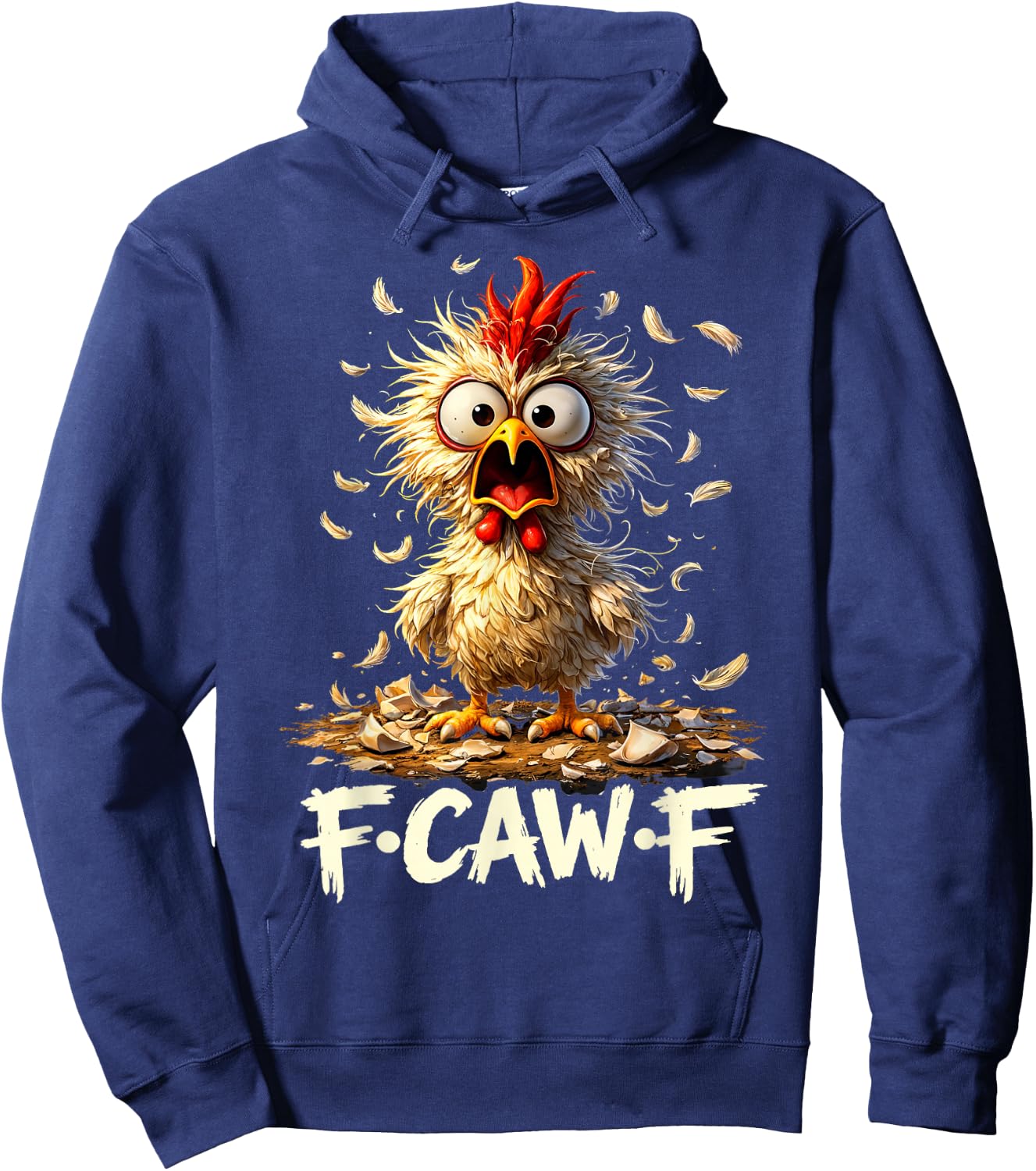 F-Caw-F Humor für Erwachsene, Motiv: Hahn Hoodie - Hoodie | Navy
