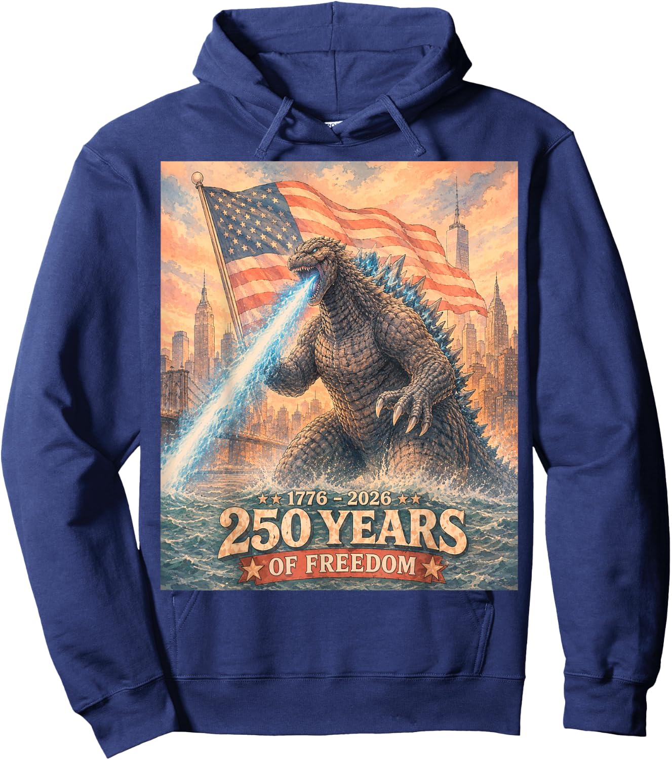 Kaiju Monster Japanese 250th Anniversary America July 2026 Hoodie - Hoodie | Navy