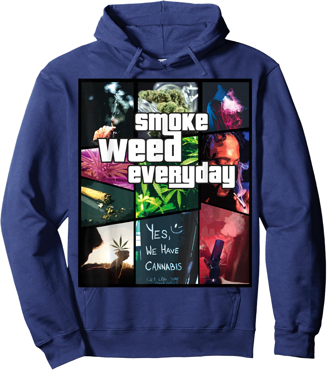 Smoke Weed Everyday - Hanf Hoodie - Hoodie | Navy