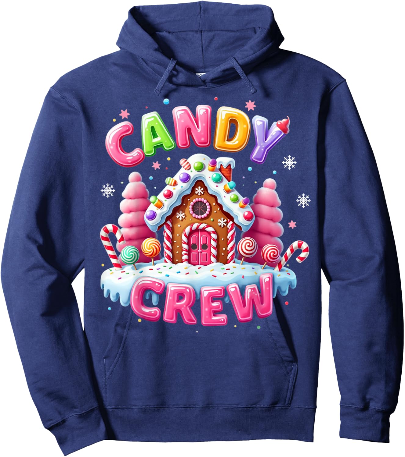 Candy Land Candy Crew Decorations Sweetie Candy Squad Xmas Hoodie - Hoodie | Navy