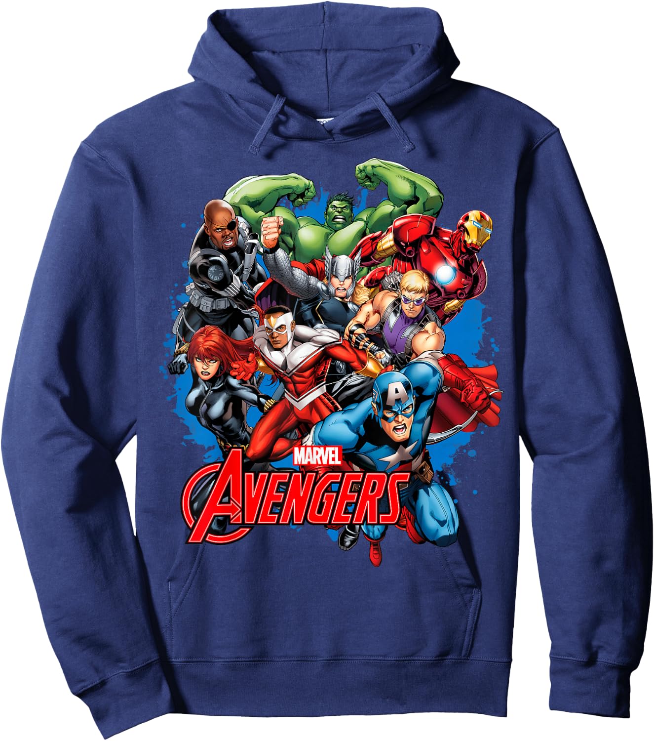 Marvel Avengers Classic Action Graphic Hoodie - Hoodie | Navy