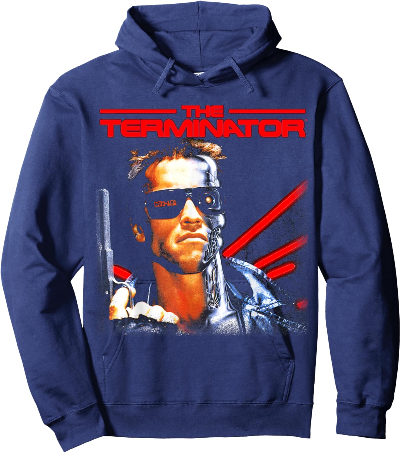 The Terminator Classic Movie Cybernetic Gamer Sci-Fi Film , Black, S Hoodie - Hoodie | Navy