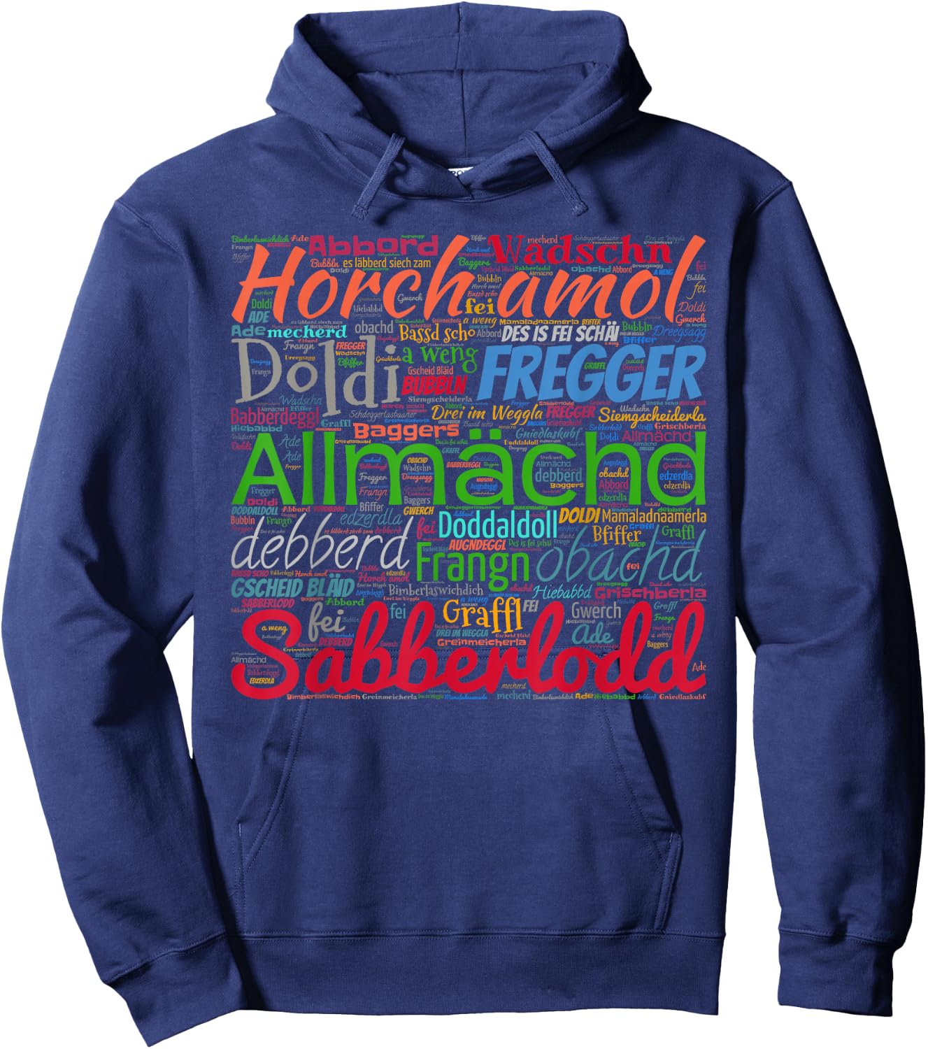 Salat Frankreich Worte Hoodie - Hoodie | Navy
