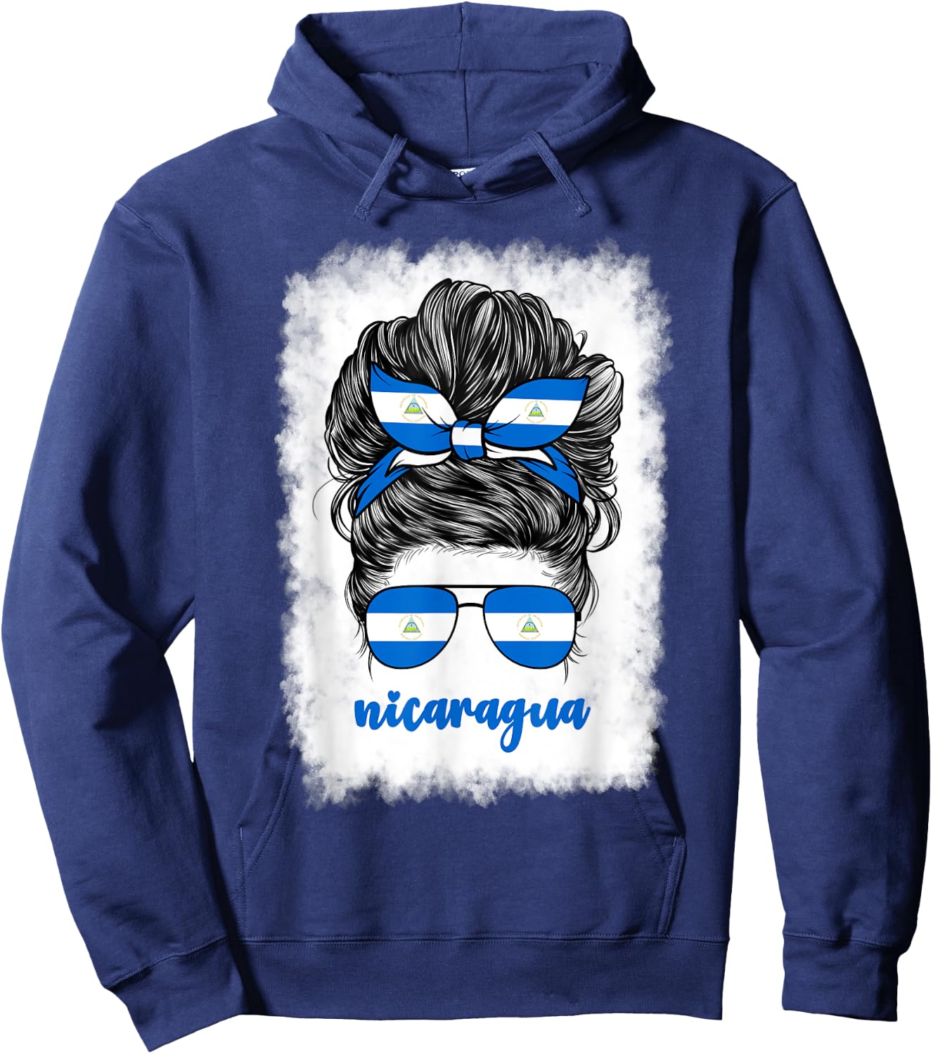 Nicaraguan Girl Woman Nicaragua Flag Nicaraguense Hoodie - Hoodie | Navy