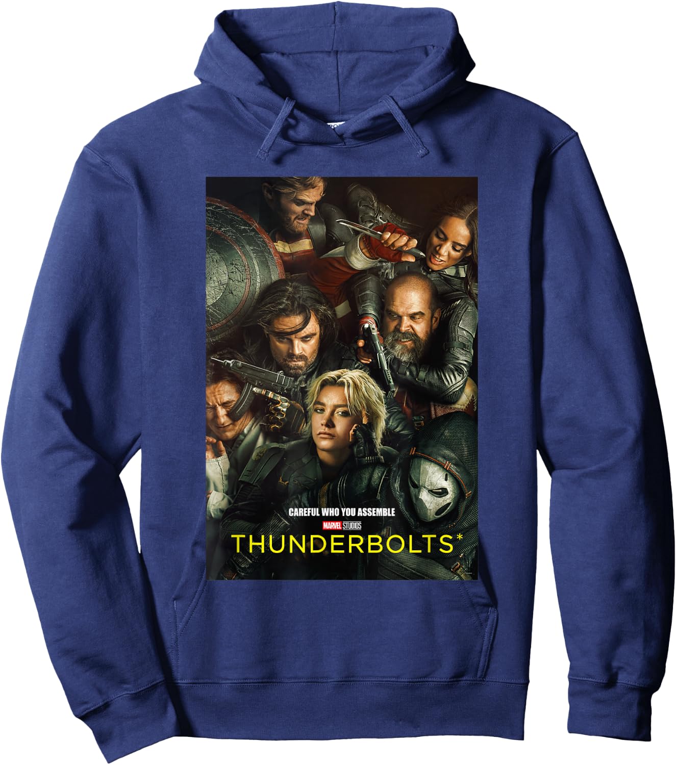 Marvel Thunderbolts Careful Who You Assemble Team Poster Hoodie - Hoodie | Navy