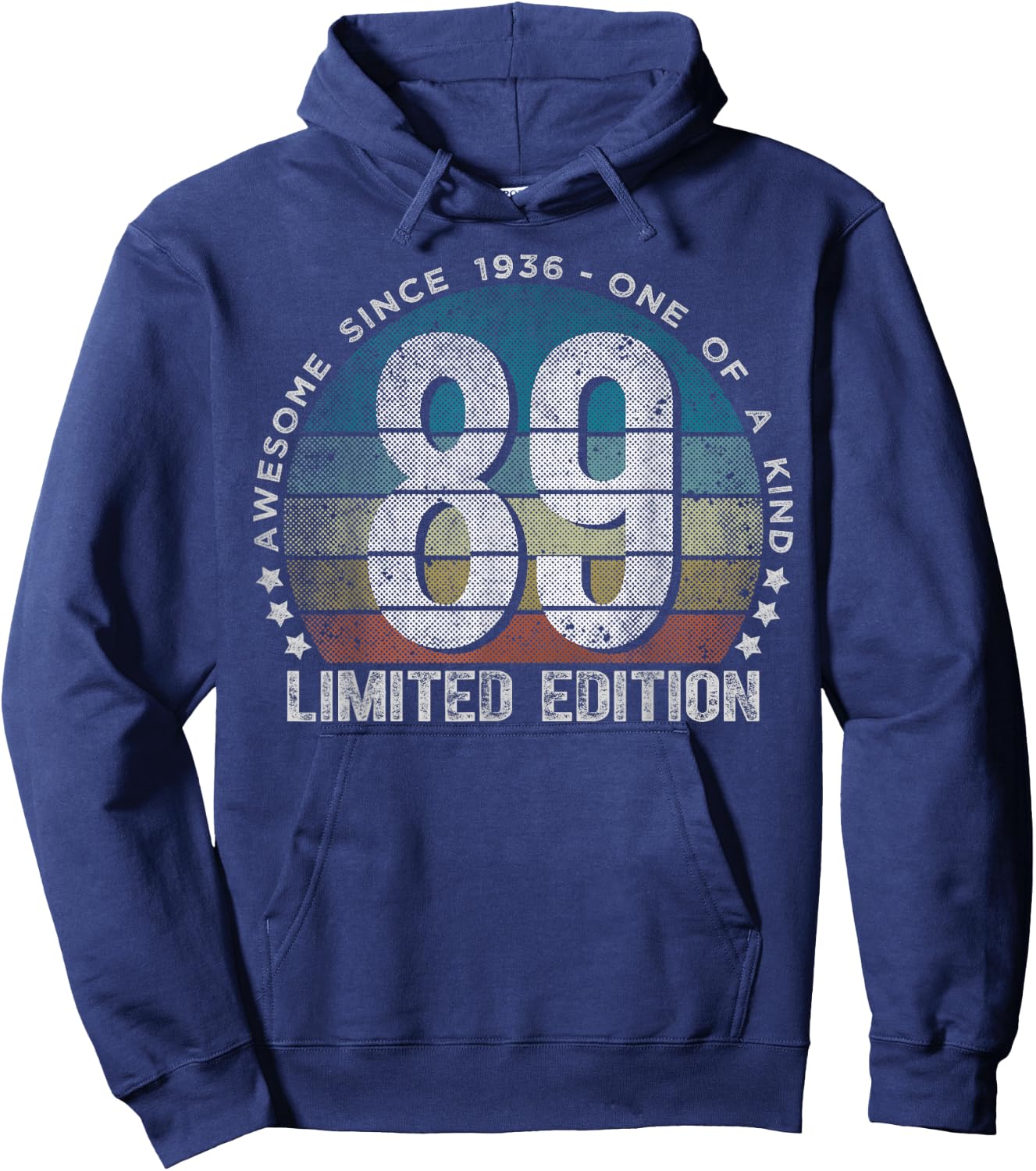 89 Year Old Gifts Vintage 1936 Limited Edition 89th Birthday Hoodie - Hoodie | Navy
