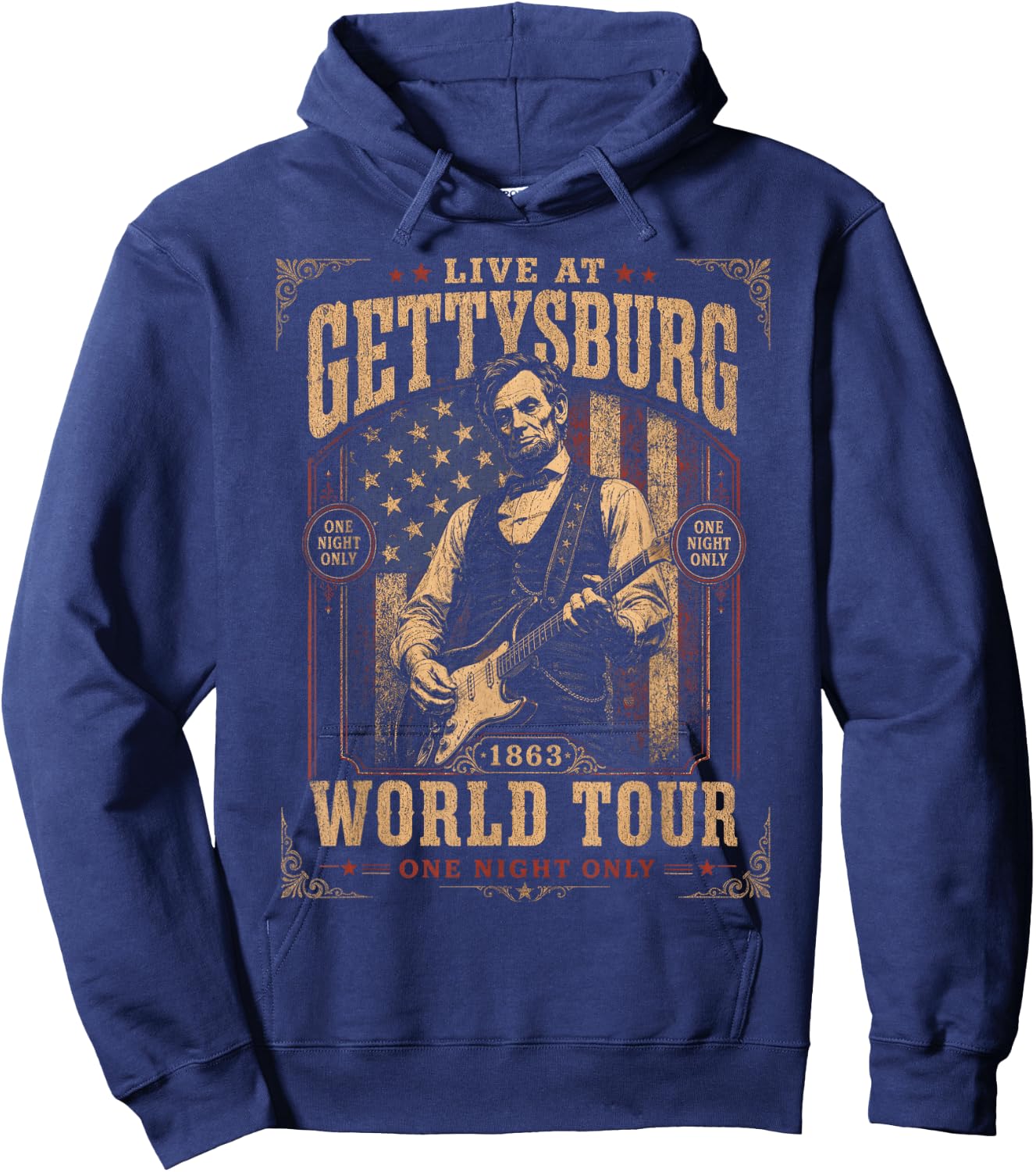 USA 250 Live at Gettysburg One Night Only One Night Only Hoodie - Hoodie | Navy