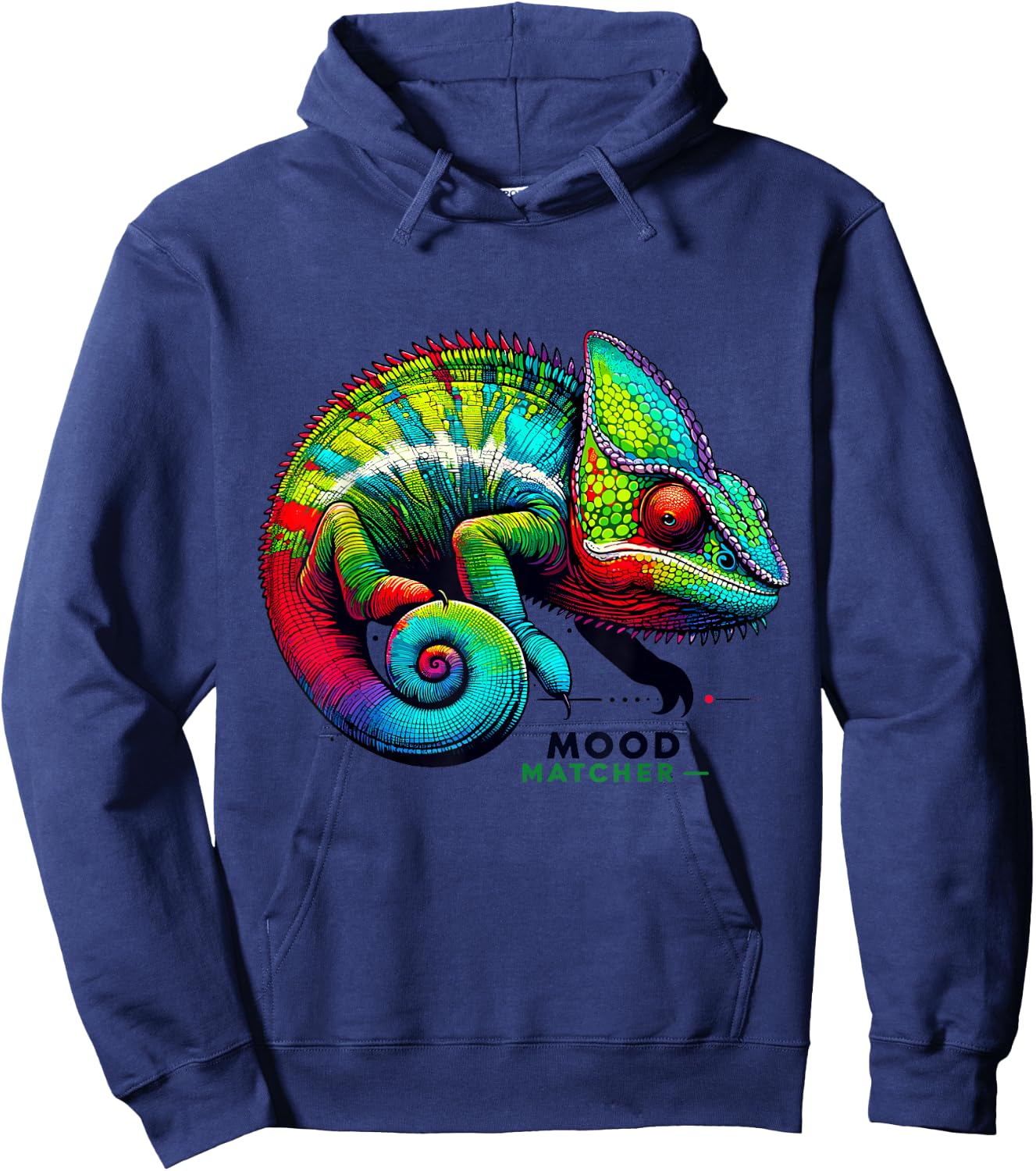 Chameleon Mood Matcher Colorful Reptile Camouflage Hoodie - Hoodie | Navy