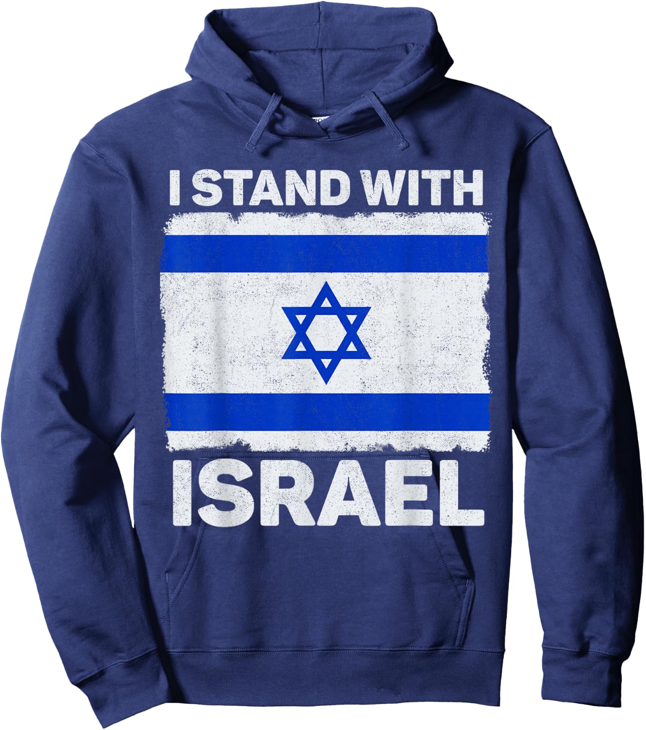 I Stand With Israel Israel Flagge Patriotisches Israel Hoodie - Hoodie | Navy
