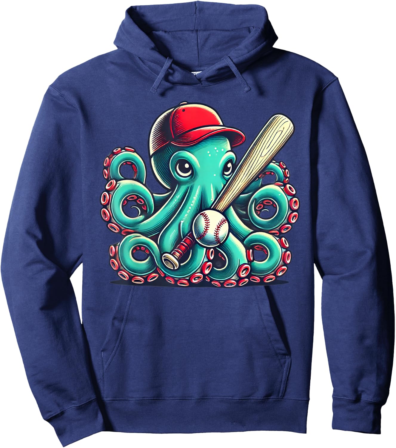Octopus baseball boys girls sea animals ocean diving Hoodie - Hoodie | Navy