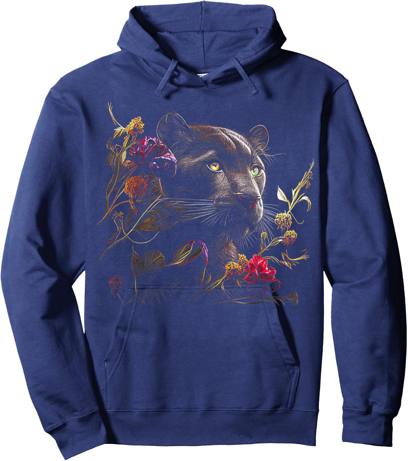 Panther Lover animal Big Cat Panther Animal black Hoodie - Hoodie | Navy