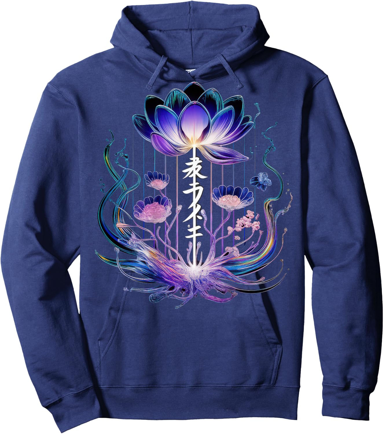 Streetwear Aesthetic Japanese Backprint Vaporwave Fashiom , Black, S Hoodie - Hoodie | Navy