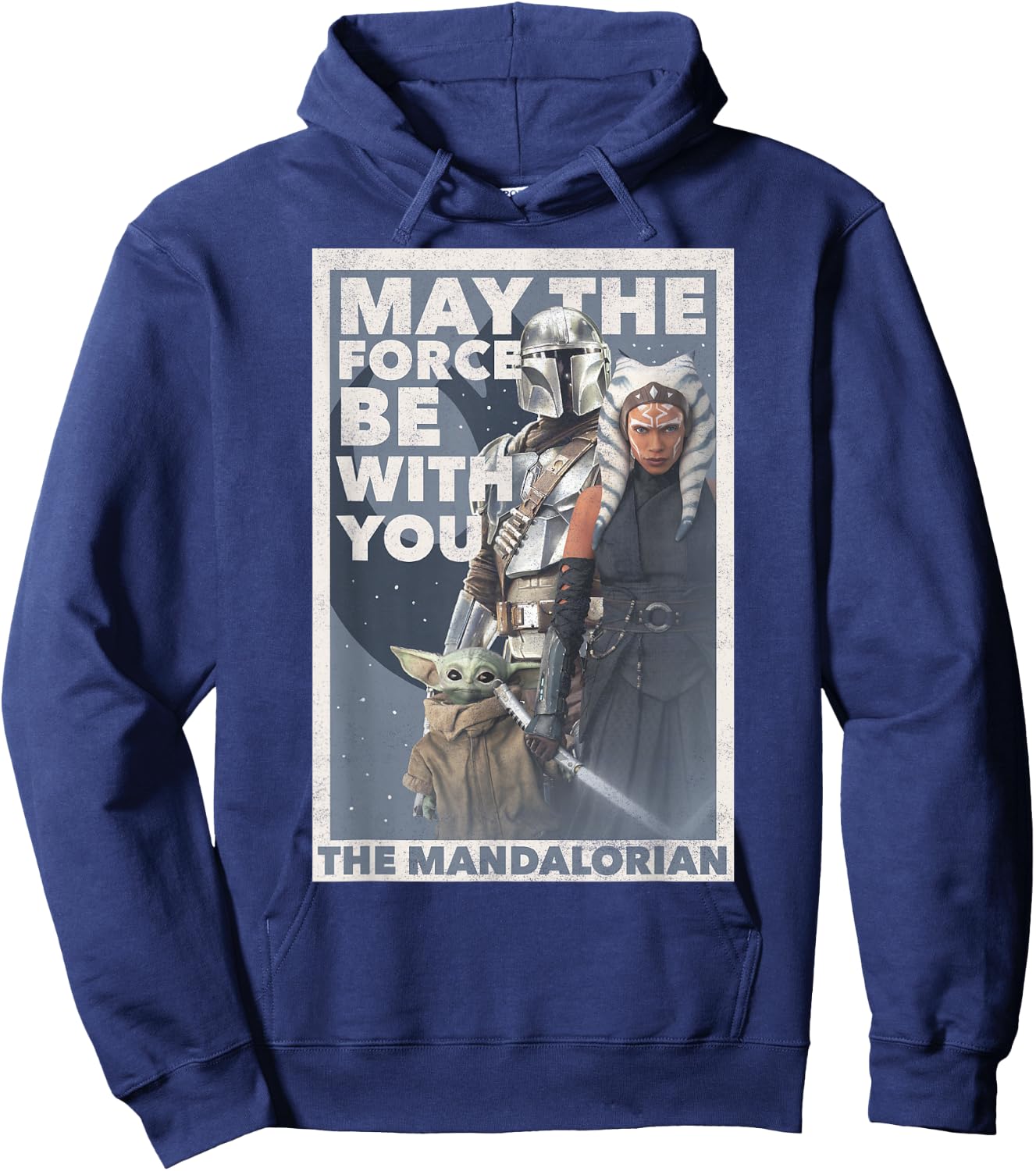 Star Wars: The Mandalorian Ahsoka May The Force Poster R13 Hoodie - Hoodie | Navy