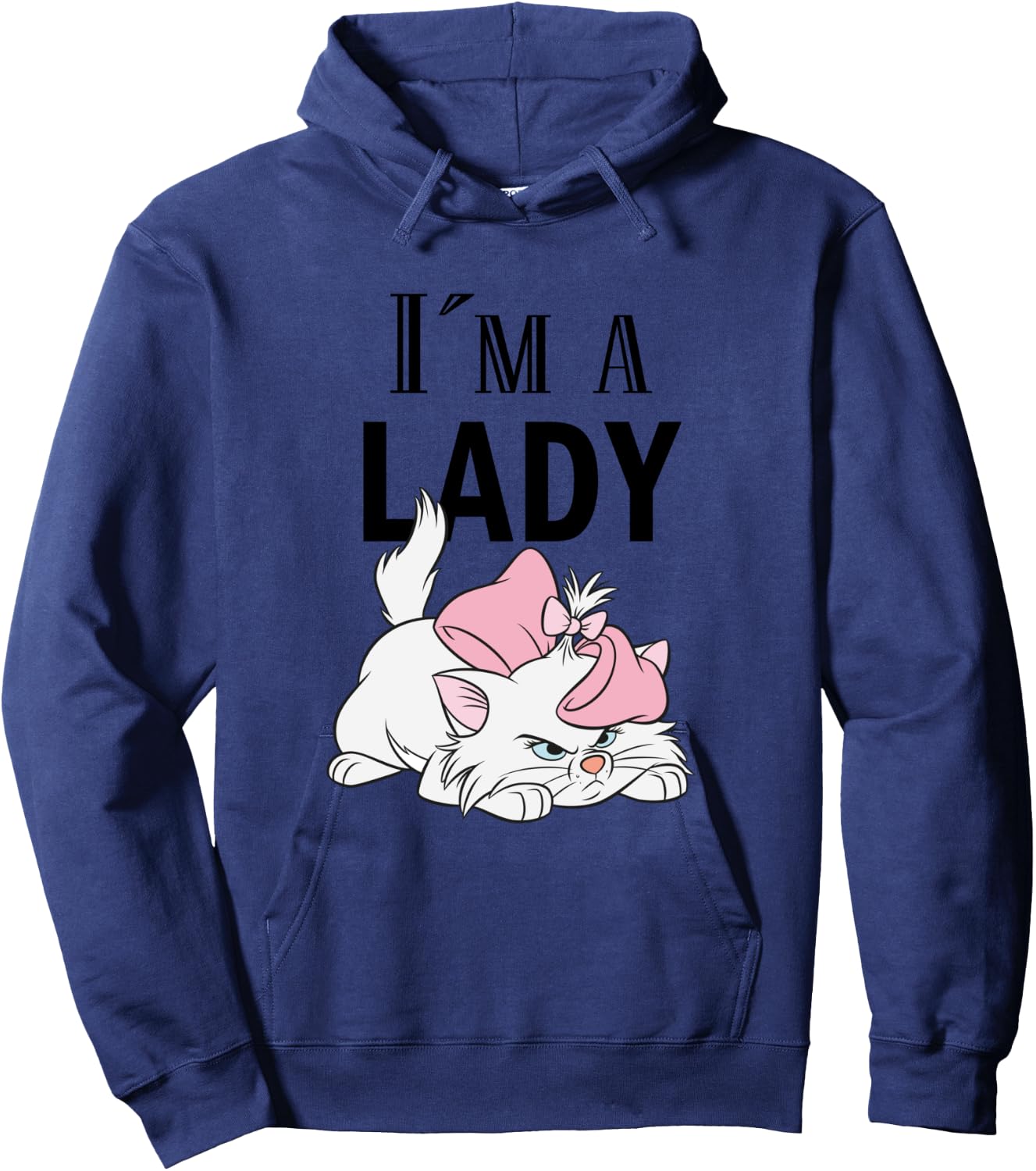 Aristocats, I'm a Lady Cat , Blue, S Hoodie - Hoodie | Navy